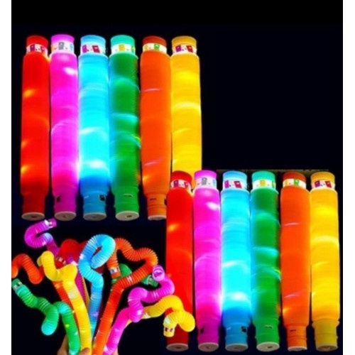 [1 KOTAK 6 PCS] BOP MAINAN VIRAL CEV LIGHT UP POP TUBES LED POP PIPES TUBE PIPE STICK PIPA SELANG FIDGET TOY WARNA WARNI