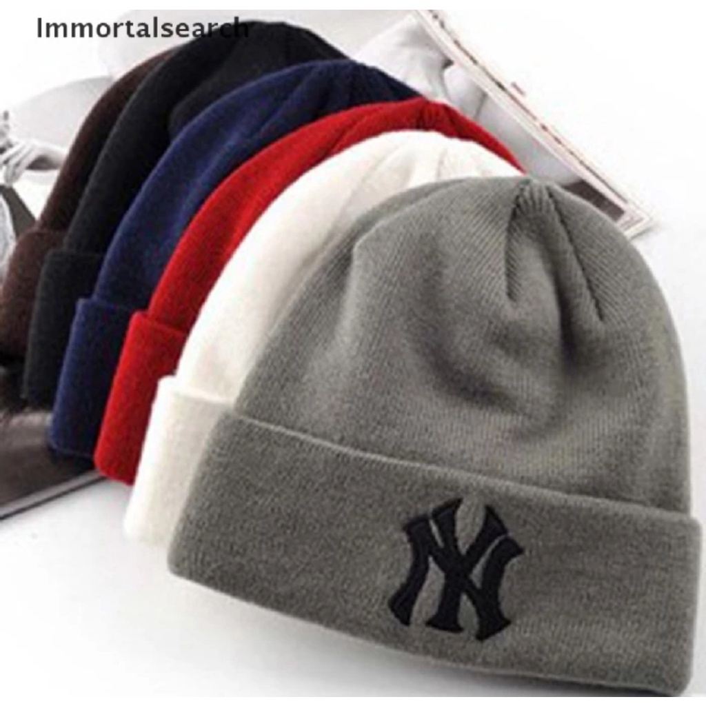 Topi Kupluk Beanie Hat NY Import Original Pria Wanita Terbaru