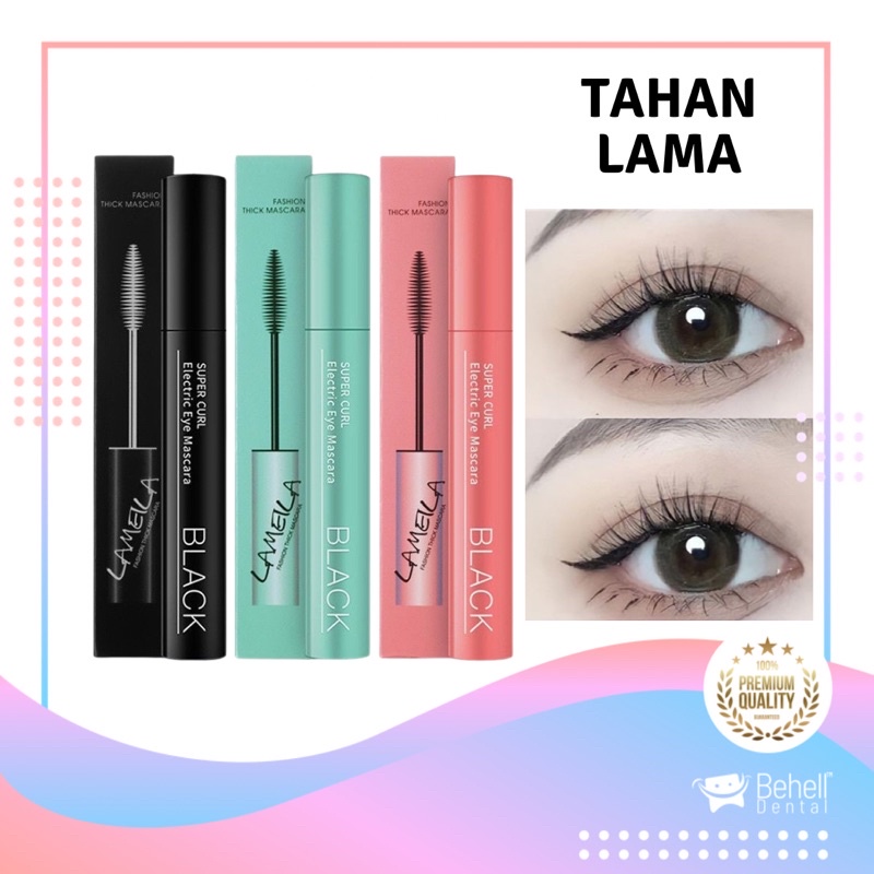 MASCARA LAMEILA WATERPROOF TAHAN LAMA - MASKARA ELECTRIC ROTARY BRUSH EYE - Maskara Keriting Volume Tebal 3D Black Hitam Awet