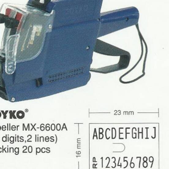 

Cuma Di Sini JOYKO MX-6600A (huruf-angka) - Label Harga 2 Line #Best Product & High Quality #ORIGINAL