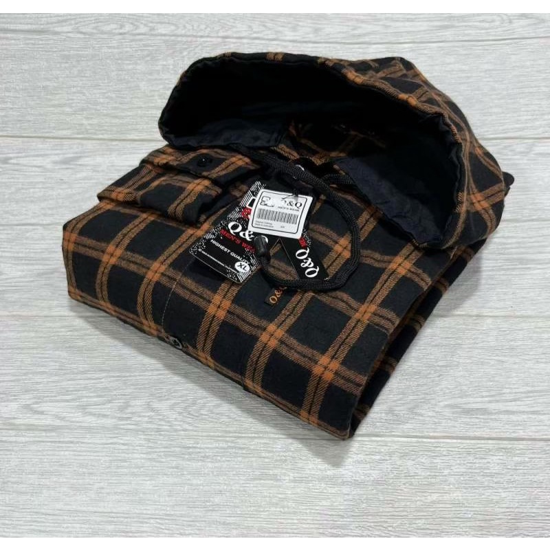 TERBARU KAMEJA FLANNEL HOODIE ORIGINAL [PREMIUM QUALIY] M L XL