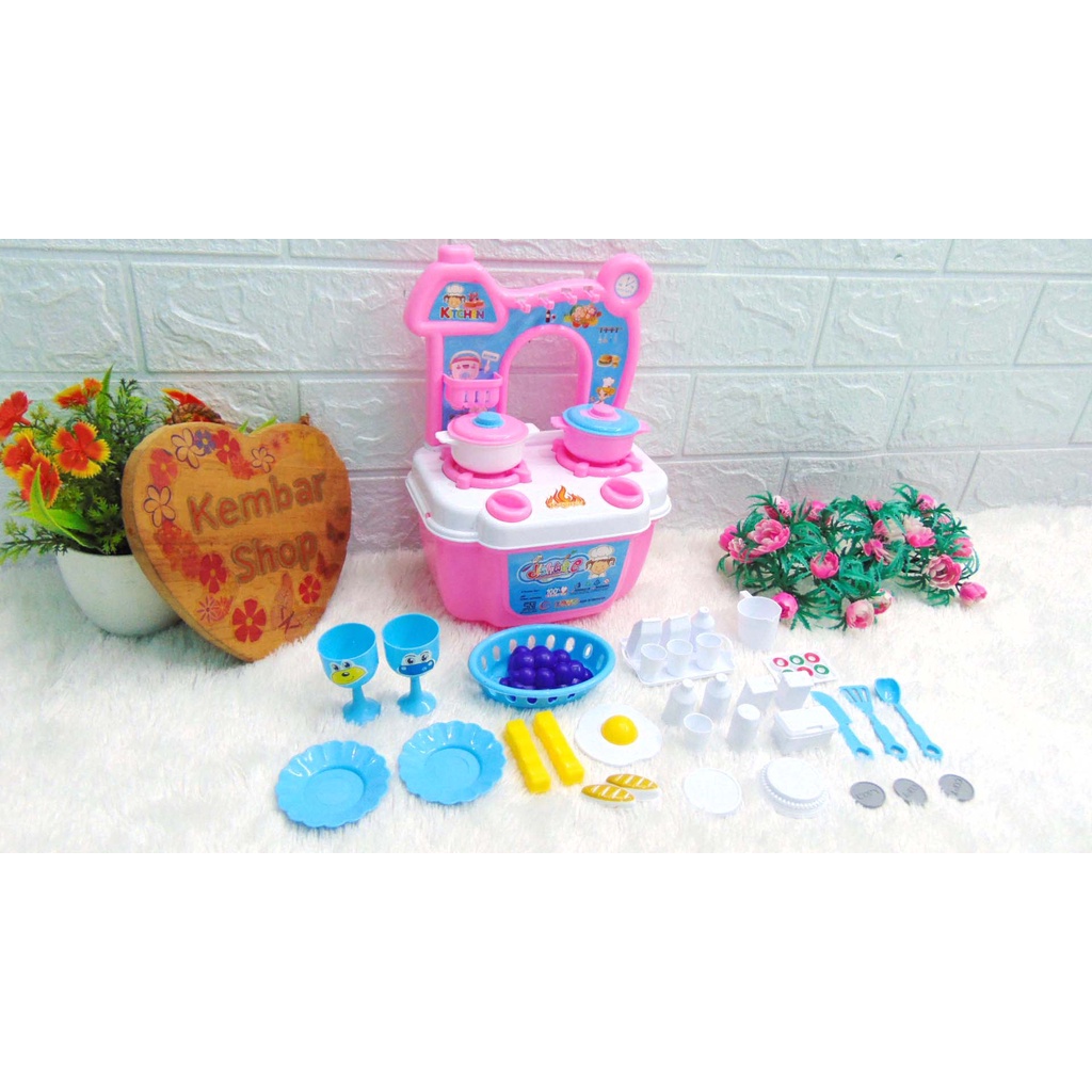 Mainan Kitchen Set Dapur Dapuran Lengkap Mainan Masak Masakan Anak Cewek