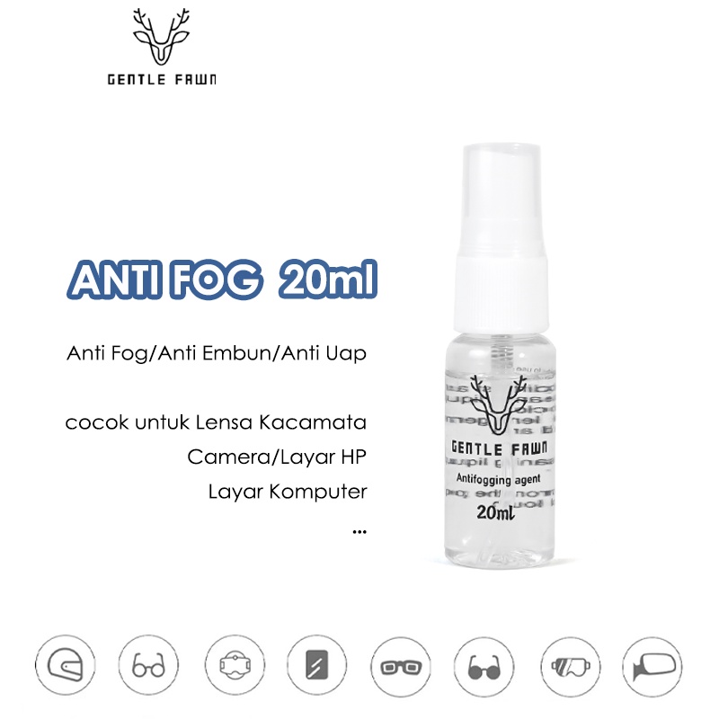 Pembersih Spray Anti Fog/Anti Embun/Anti Uap Multifungsi Lensa Kacamata/Camera/Layar HP/Layar Komputer-20ml