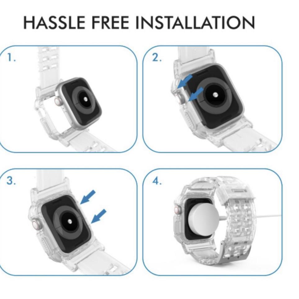 TALI STRAP CASE TRANSPARAN WATCH iOS 40MM/41MM & 44MM/45MM • BST.11De22o