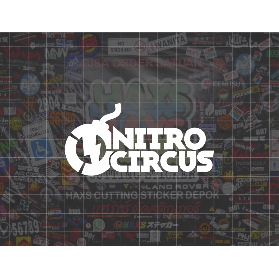 Cutting Sticker Nitro Circus Ukuran 8 Cm Untuk Motor Mobil