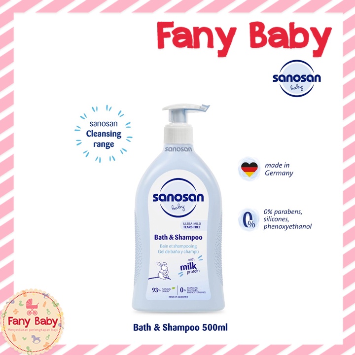 SANOSAN BABY BATH &amp; SHAMPOO 500ML