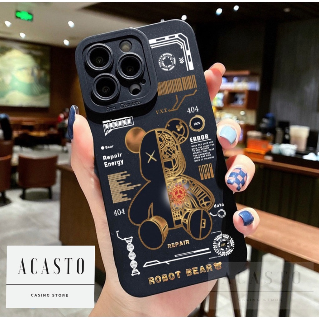 [ACS-64] ACASTO II Softcase Procamera motif robot All Type For REALME 3/ 3 PRO/ 5/ 5i/ 5s/ 5 PRO/ 6/