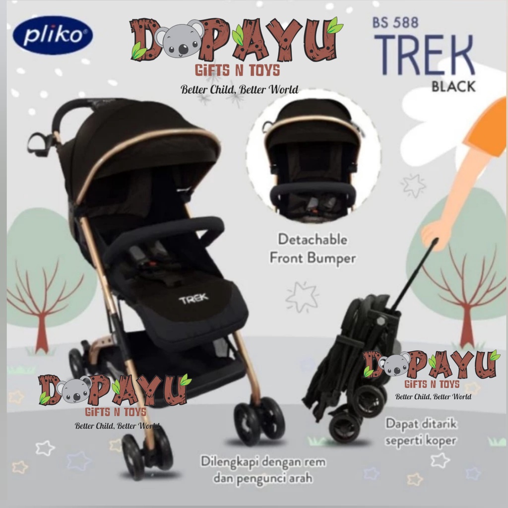 STROLLER BAYI PK588 TREK CABIN SIZE STROLER BABY PLIKO AL 588 KERETA DORONG BAYI