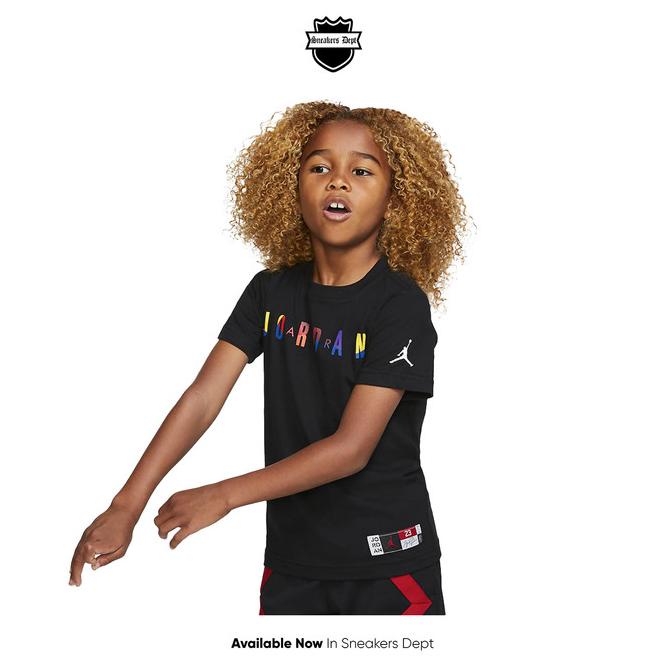 Kaos Anak NIKE JORDAN KIDS SHORT SLEEVE TEE BLACK MULTI COLOR ORIGINAL