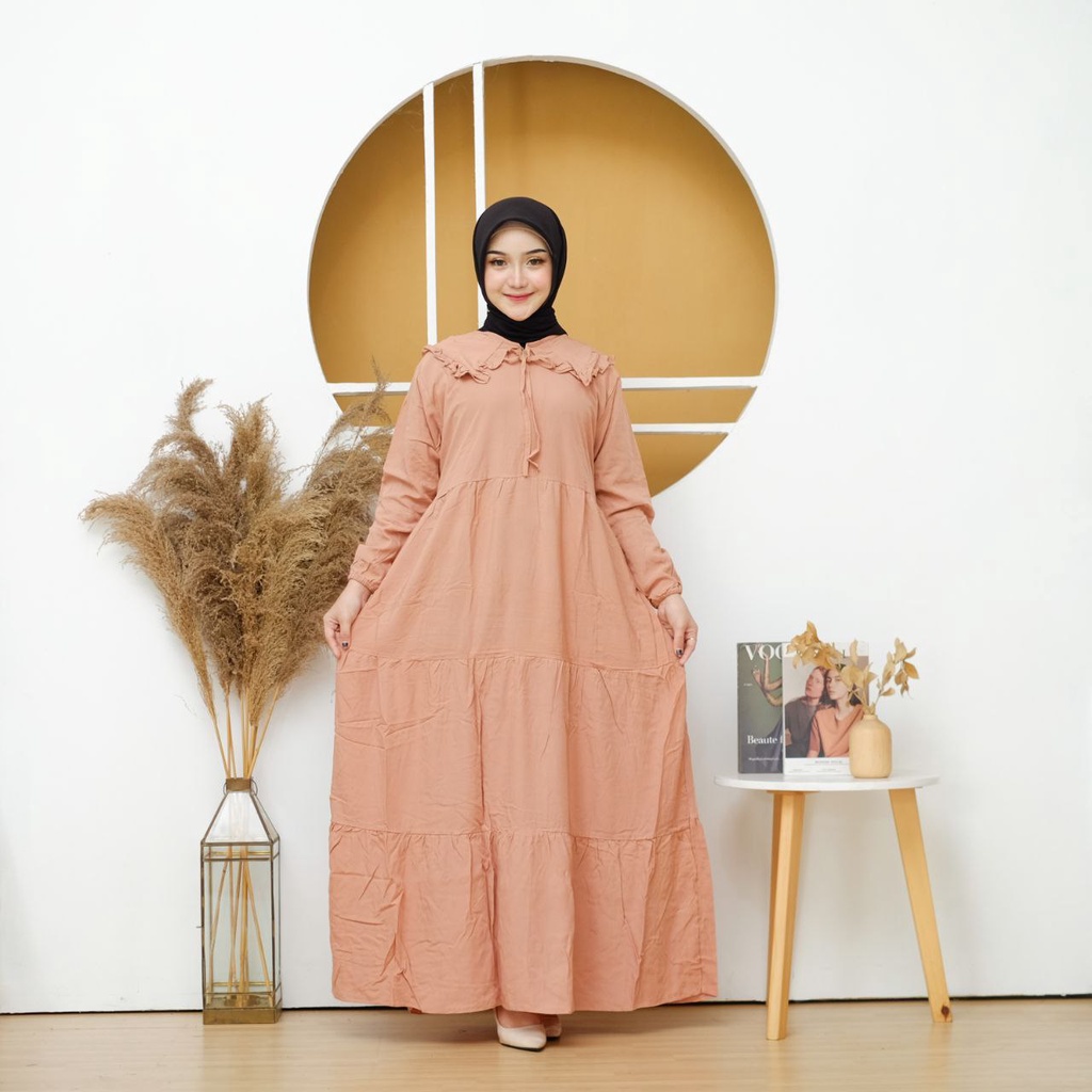 Midi dress polos / Gamis mini terbaru