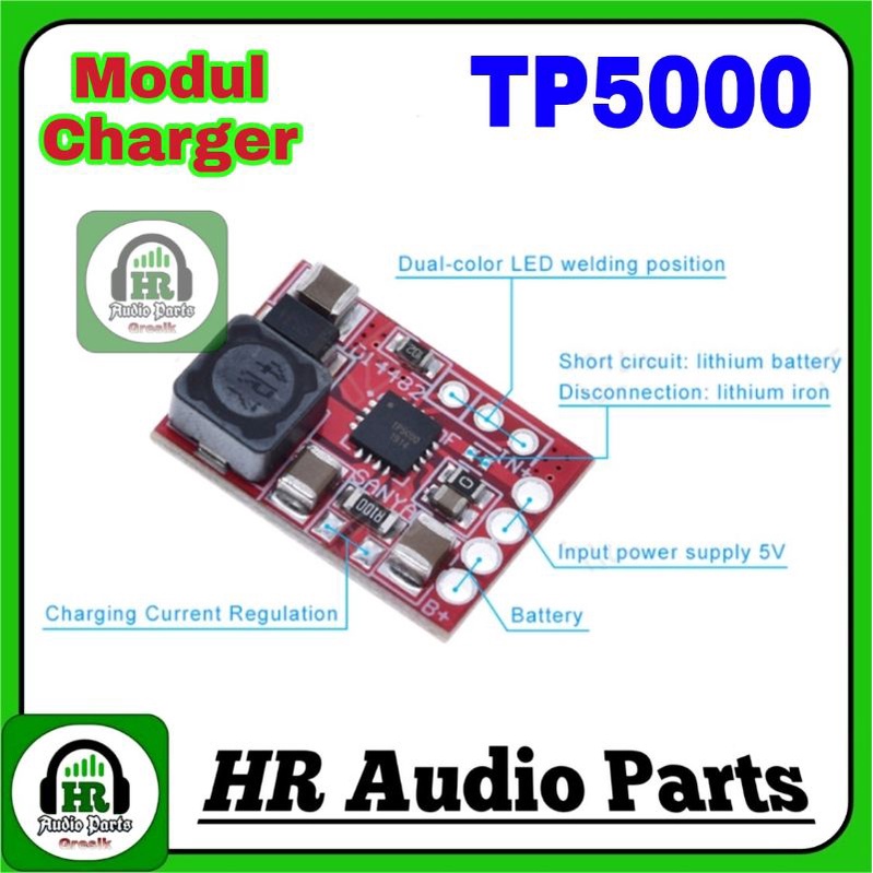 TP5000 Modul Charger DC 4.5V - 9V 4.2V / 3.6V 1A Littium Ion Baterai