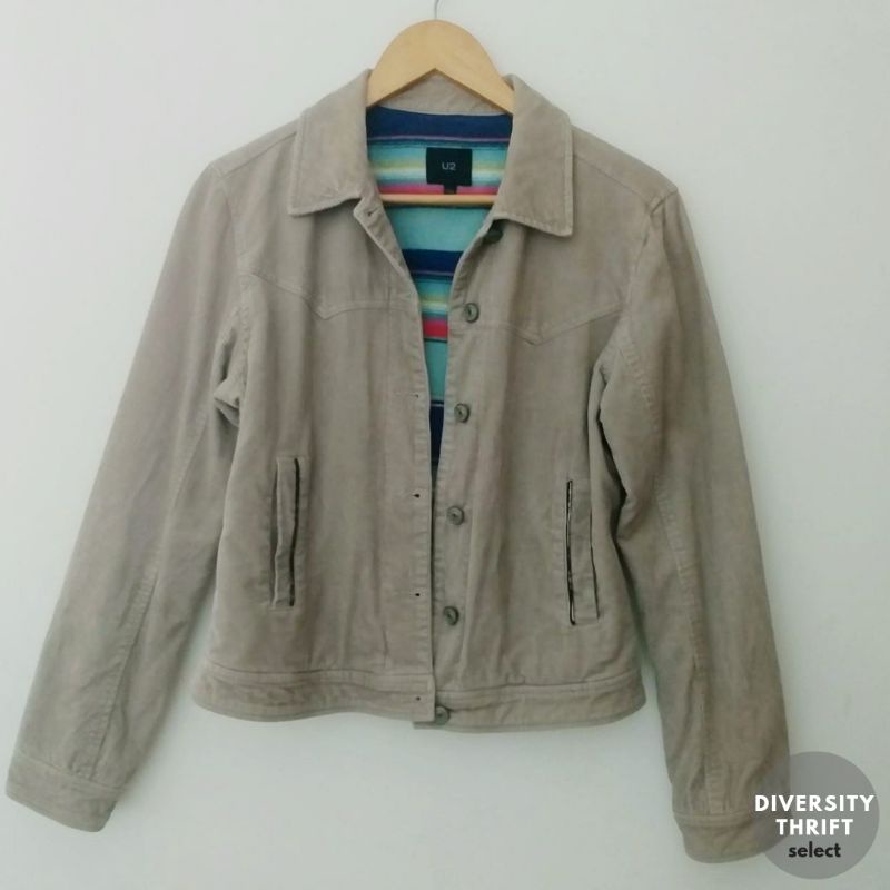U2 Women's Beige Corduroy Jacket