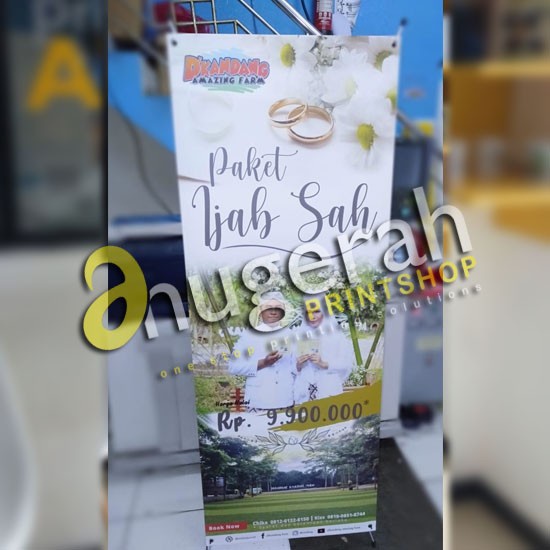 X Banner Wisuda / Standing Banner Bahan Flexi Cina Outdoor 60x160cm / Stand Banner Custom Satuan