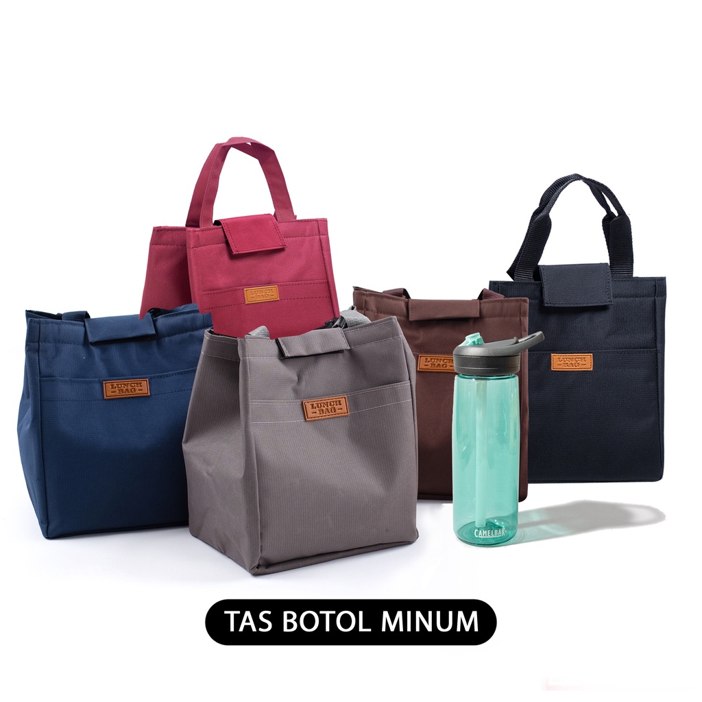 Tas pendingin botol susu bayi cooler bag aluminium foil jinjing lunch bag Polos perekat tas kotak makan dan botol minum tenteng