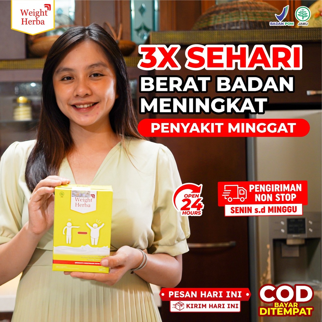 Weight Herba -  Susu Herbal Penambah Berat Badan &amp; Nafsu Makan Jaga Kesehatan Pencernaan  200gr