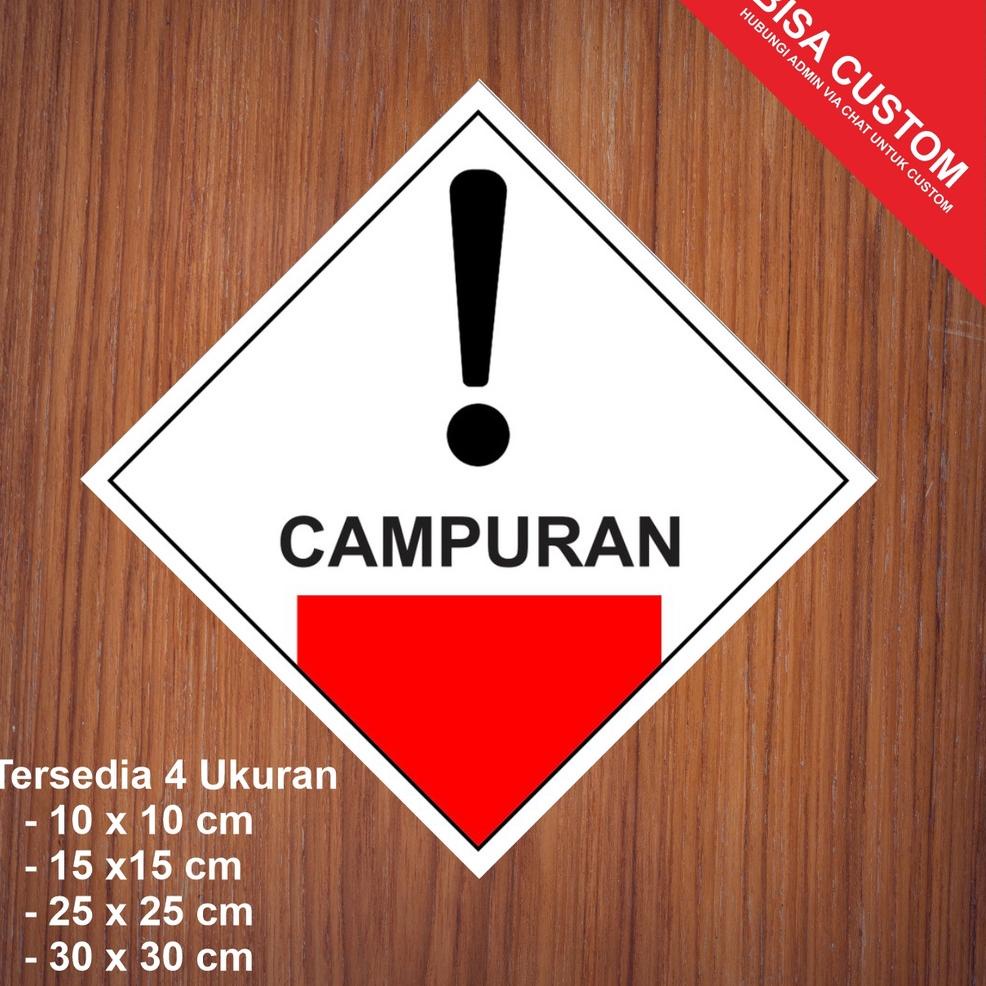 

M(28❤) Sticker Label Tanda Simbol Limbah B3 Stiker Bahan Berbahaya dan Beracun STIKER HAZMAT kekinian