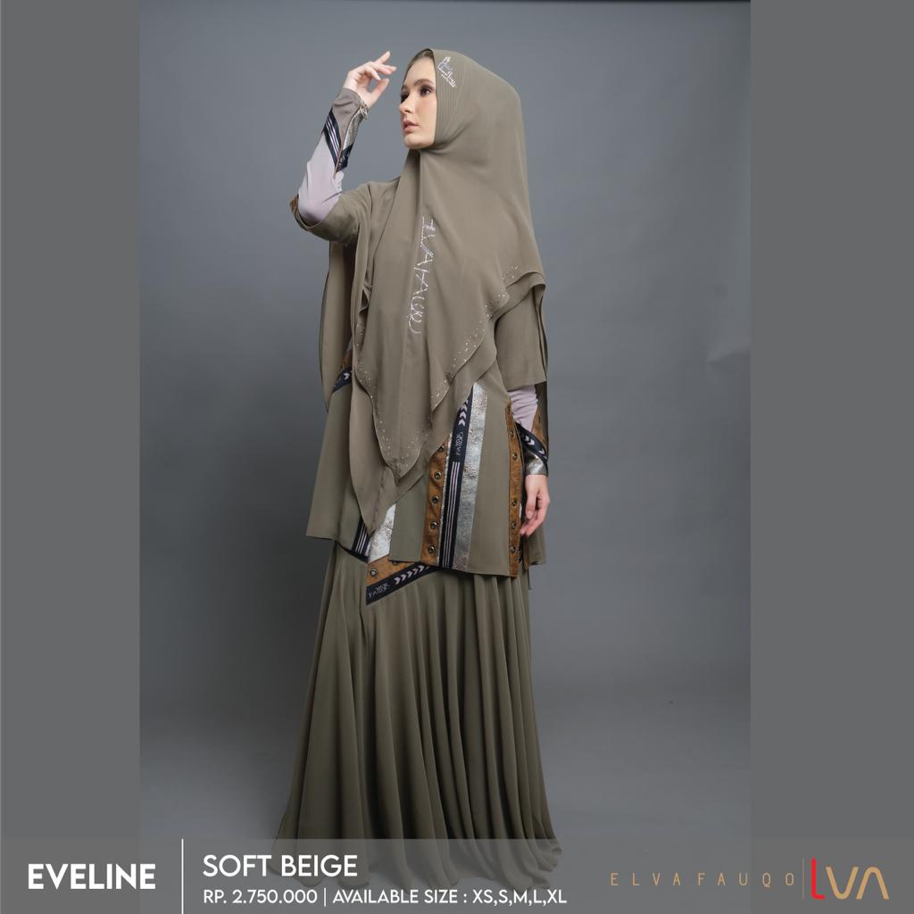 GAMIS EVELINE BY LVA TRENDY ELEGAN MODIS SIMPLE KEKINIAN BEST SELLER