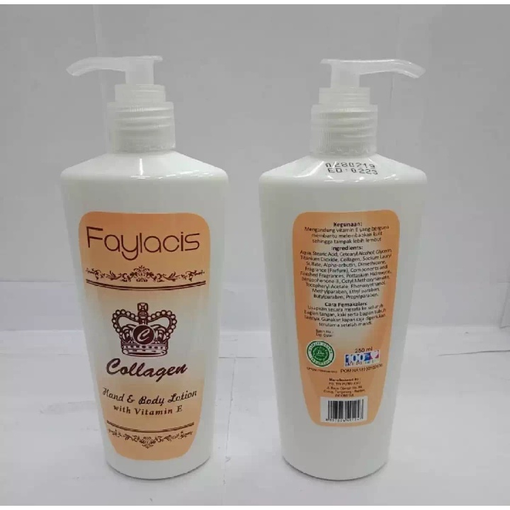 LOTION FAYLACIS COLLAGEN WHITE VIT E - Handbody Faylacis Collagen 250 Ml