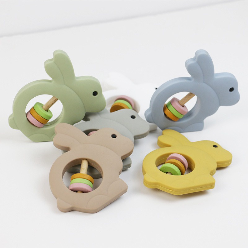 George Baby Silicon Teether Rattle Rabbit / Gigitan Bayi