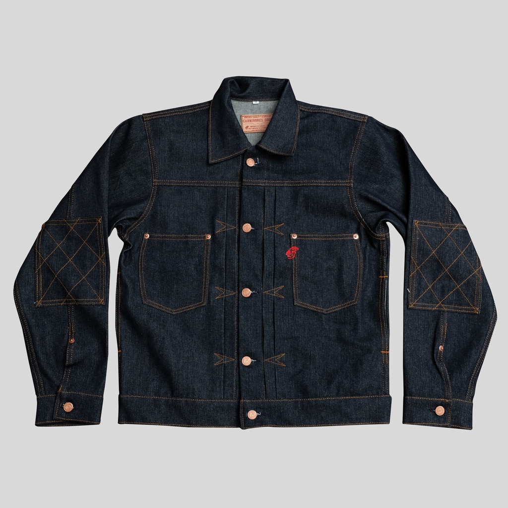 Carnivores Soul - Victory 15 Oz Double Elbow Denim Jacket