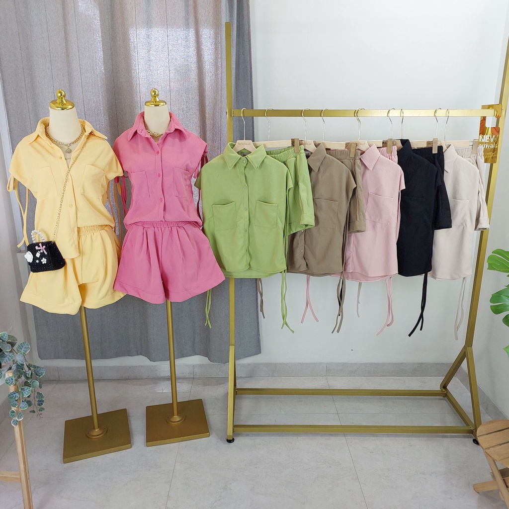 SETELAN CASUAL BAHU SERUT PREMIUM BRAND MILIN IMPORT BANGKOK M06