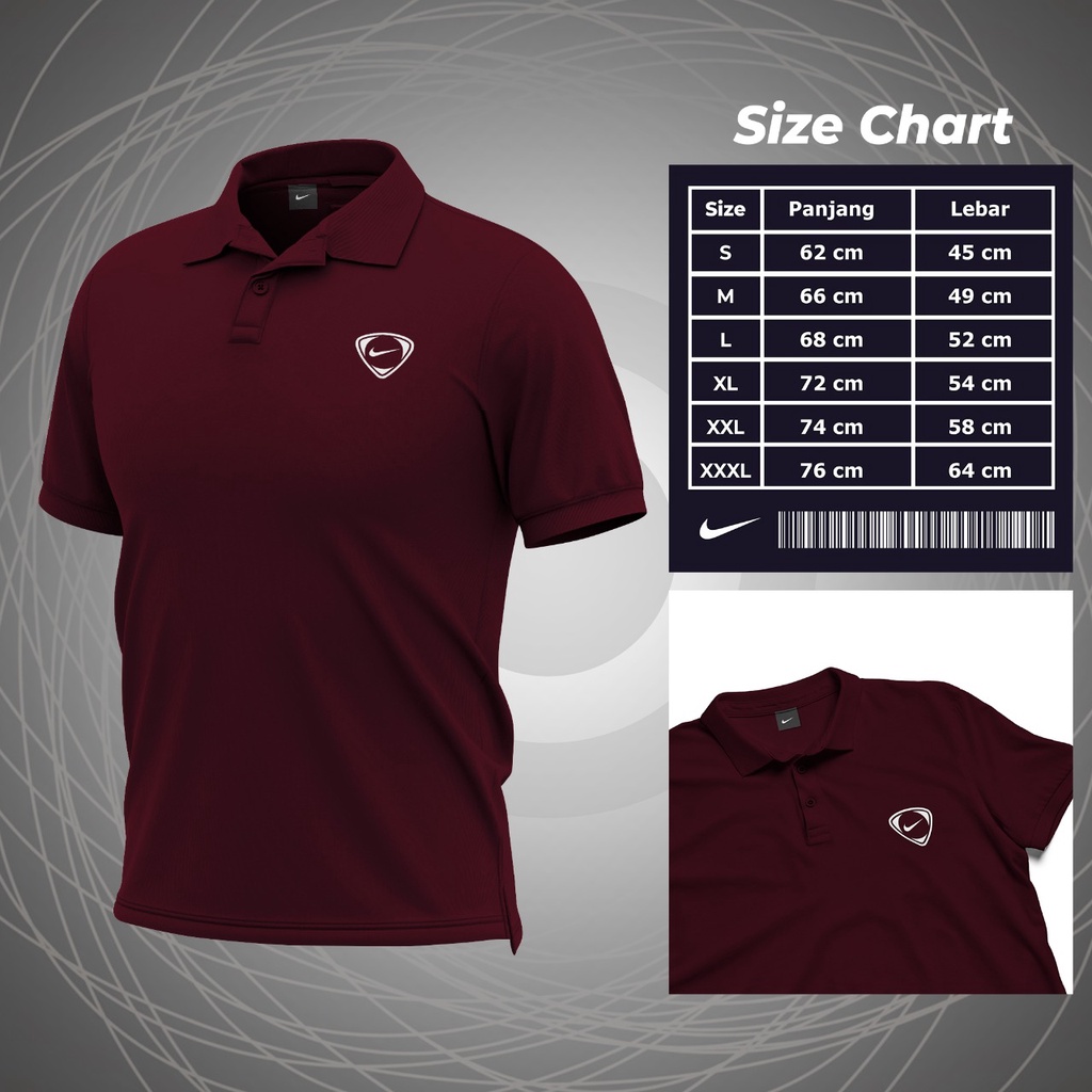 KAOS BAJU POLO PRIA WANITA KAOS KERAH LOGO NIKE / COD