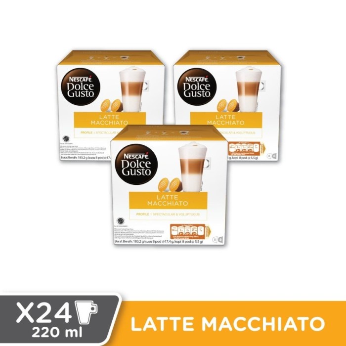 

3 Box Nescafe Dolce Gusto Capsule Latte Macchiato [1 Carton ]