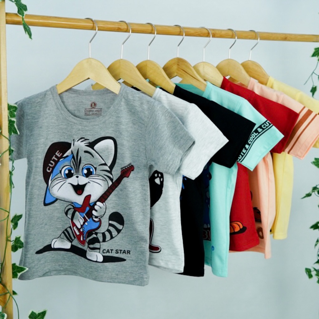 KAOS ANAK UNISEX 1-8 TAHUN - ANIMALS COLLECTION