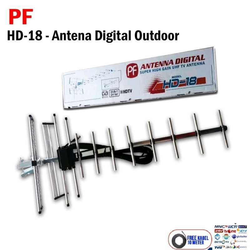 PF Antenna Digital HD 18 Antena Outdoor Digital + Kabel 10 Meter HD18