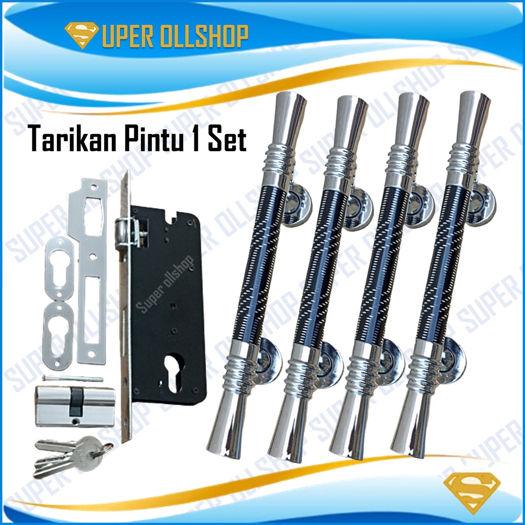 Gagang Pintu Rumah 35 Cm Body Kunci Pelor Murah Tarikan Gagang Pintu Rumah Kupu Tarung 1 Set / Handle Pintu Rumah 35 Cm Murah Minimalis Tarikan Pintu Pull Gagang Pintu Awet