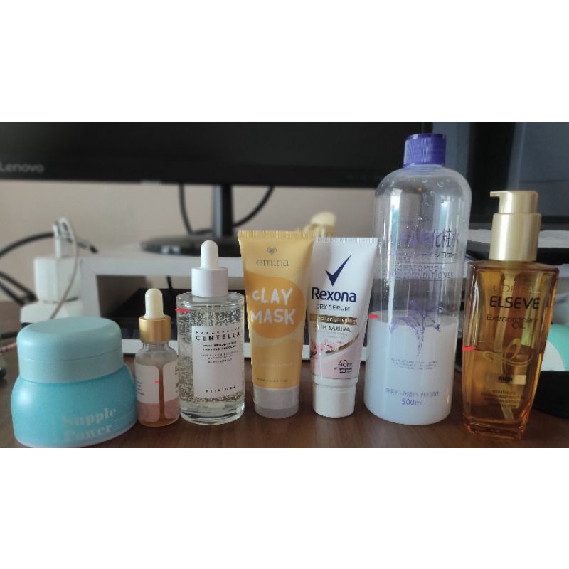 1 Preloved skincare emina makeup cream laneige sleep mask lip cream npure Scarlett maybelline