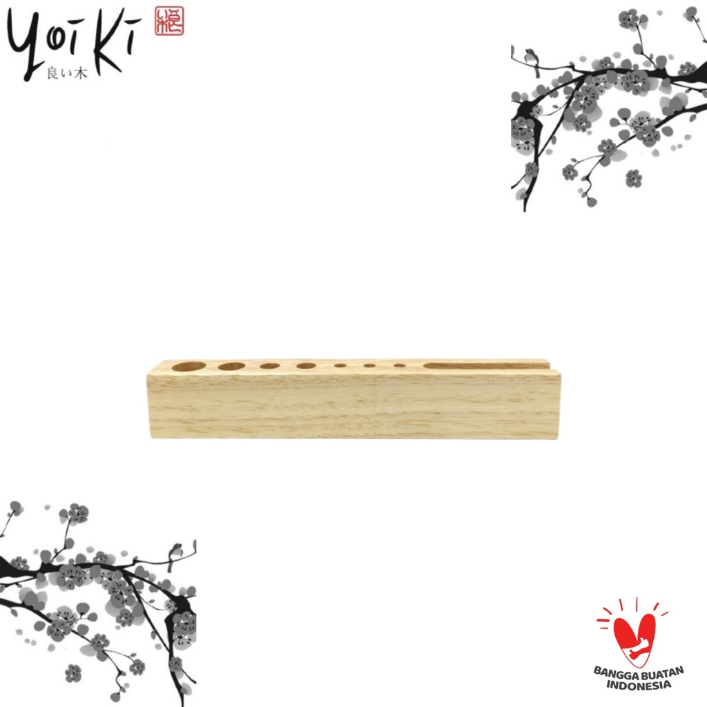 

Tempat pensil kayu untuk di meja | Tempat pulpen kayu YOIKI - Wooden Desk Organizer Pen