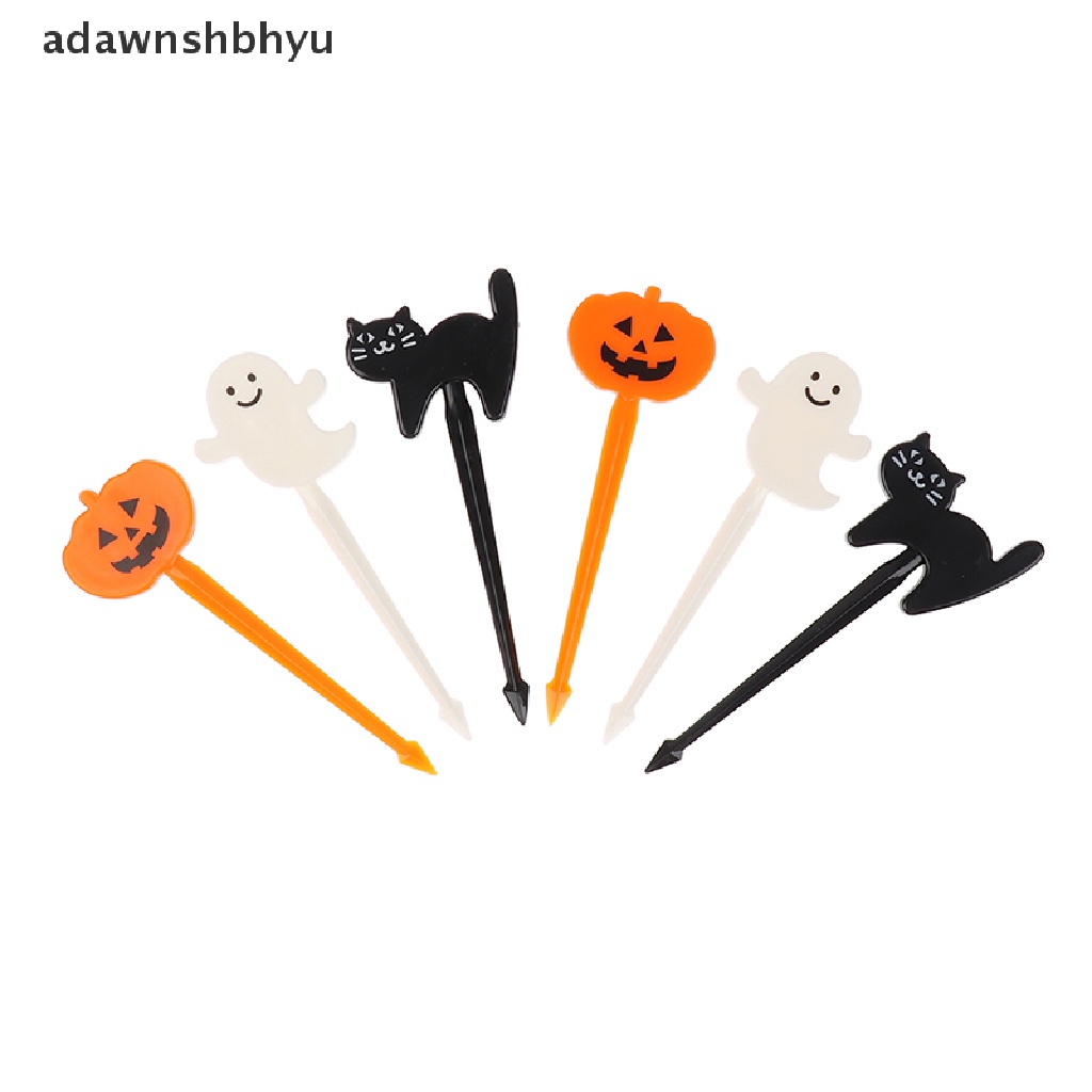 Adawnshbhyu Anak Aman Kartun Hewan Buah Garpu Set Plastik Lucu Tusuk Gigi Peralatan Makan ID