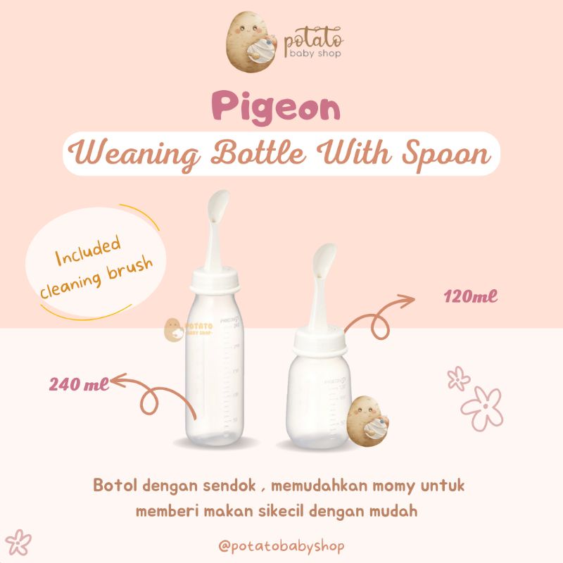 Pigeon Weaning Bottle with Spoon - Food Feeder