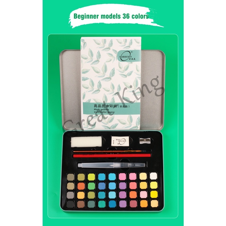 

bib 36/48 Cat Air Watercolor Set - Set Alat Cat Air (Termasuk Kuas Dan Kertas Gambar)