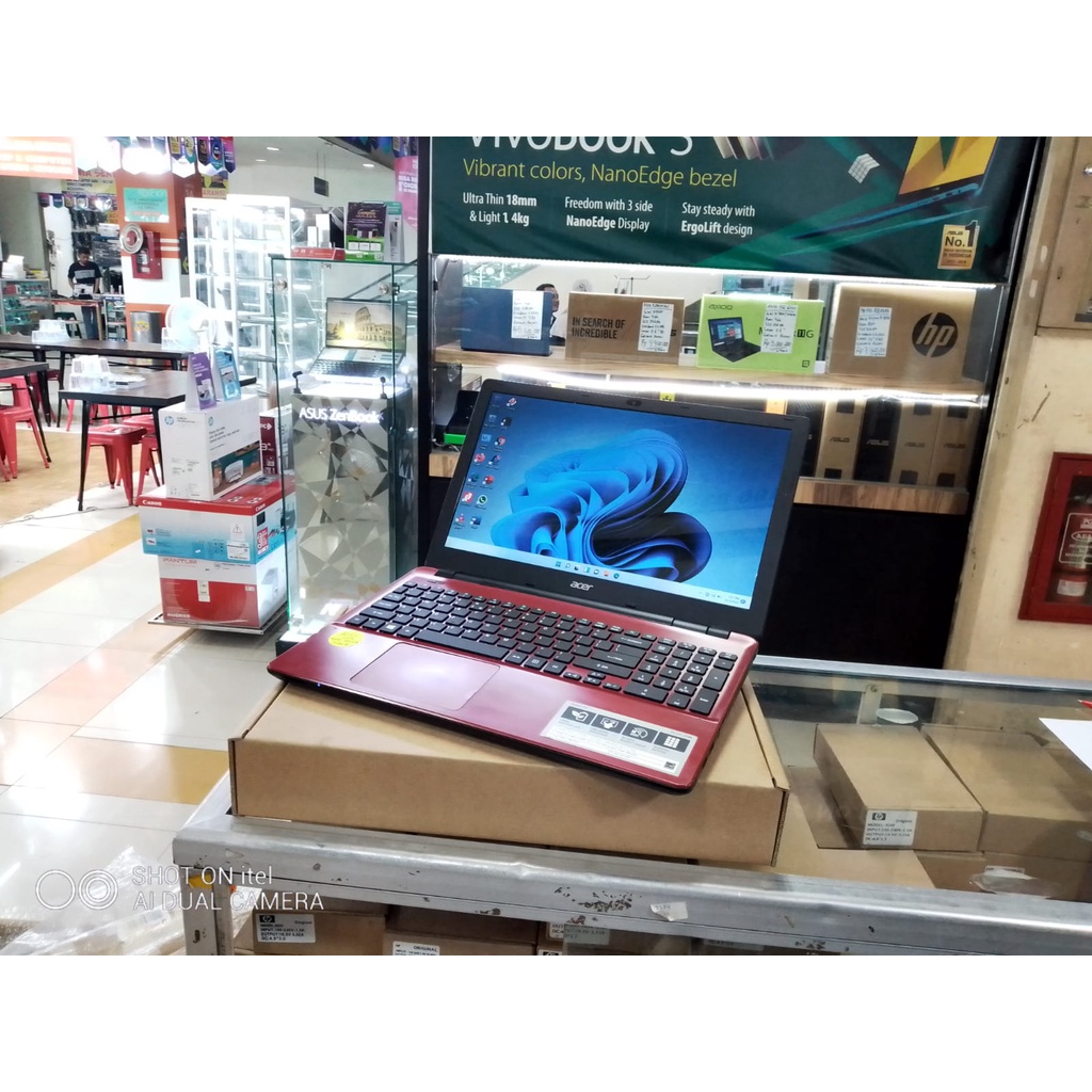 LAPTOP LEPTOP ACER CORE I5 RAM 4GB SSD 256 GB 15 INC GENERASI BARU WINDOWS11 ZOOM SIAP PAKAI