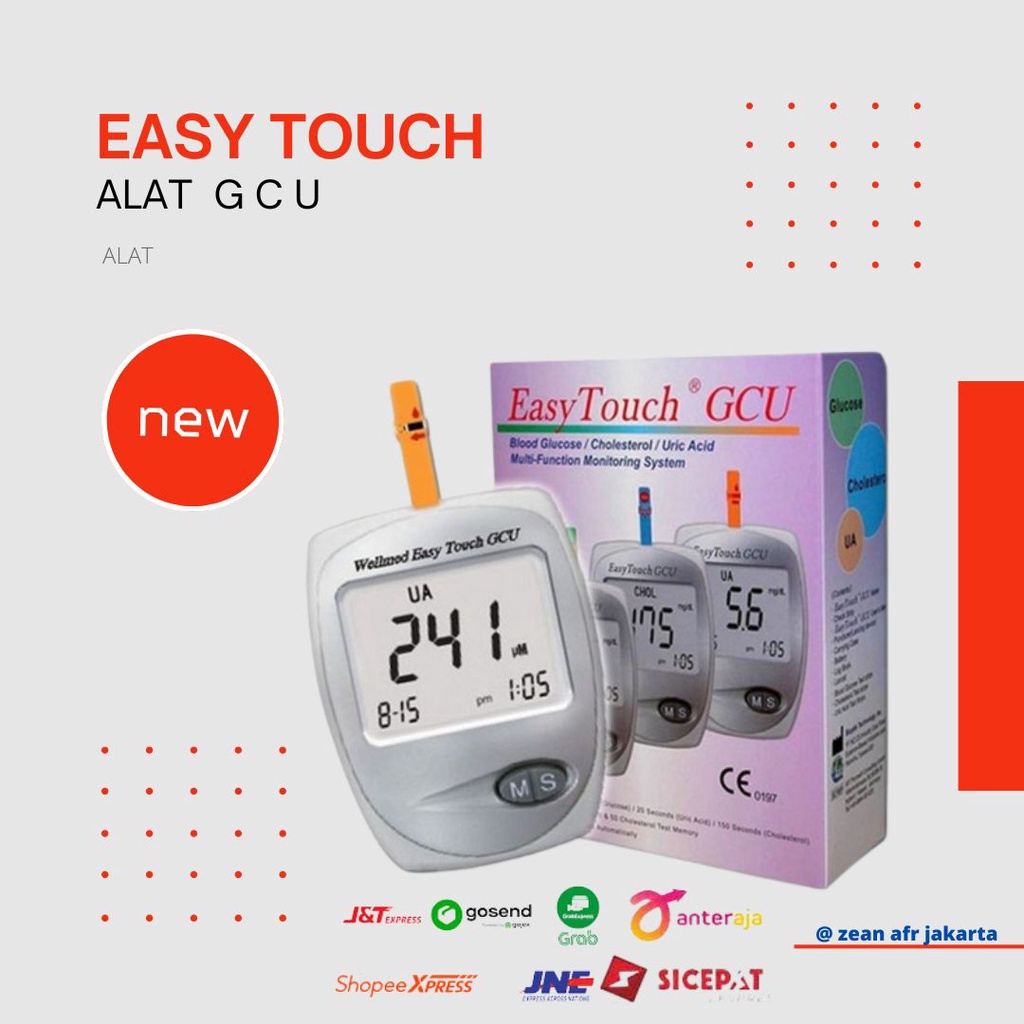 Jual Alat Easy Touch GCU 3in1 Cek Gula Darah Kolesterol Asam Urat Easy Touch GCU Shopee Indonesia