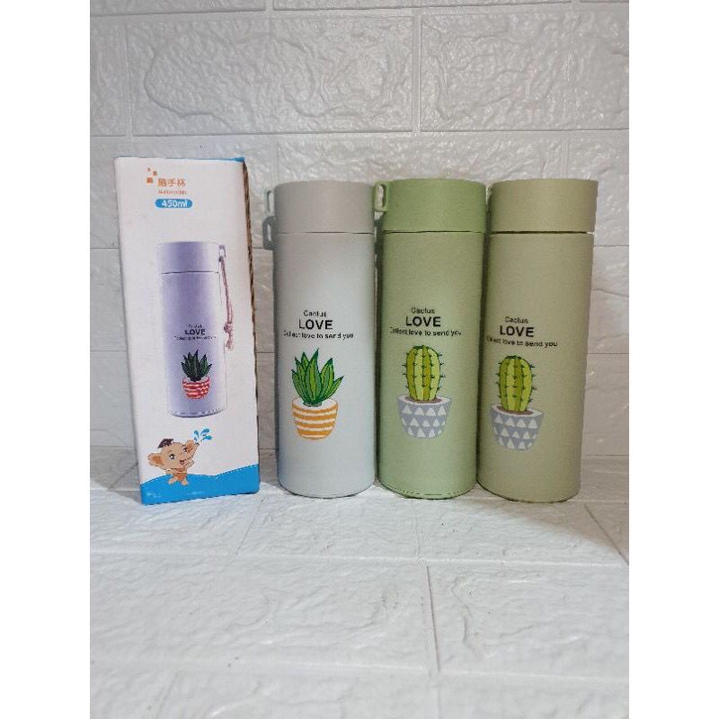 NUZ Serba Grosir Murah BKC kaktus botol minum kaca tali cactus souvenir warna lengkap