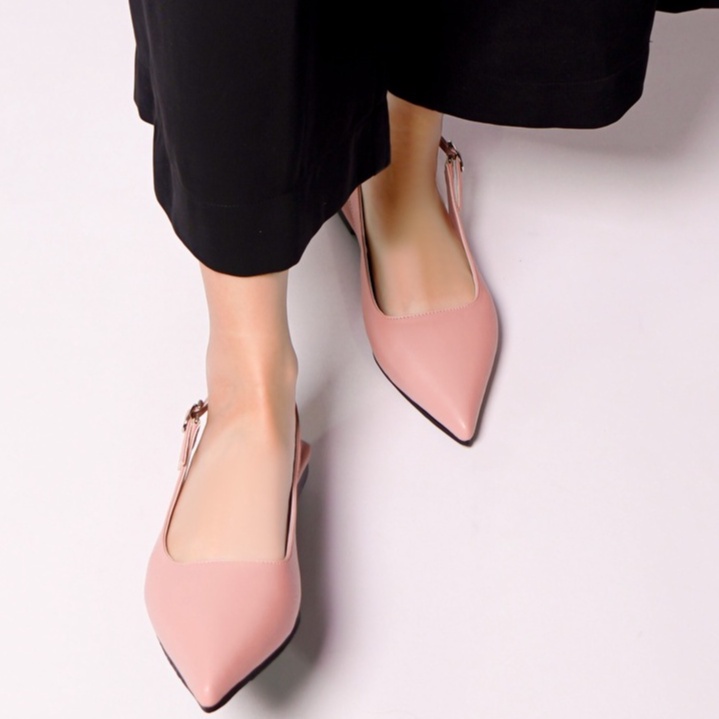 SARASARA YUK - Dunkenstock MIKHA Sepatu Sandal Wanita Flatshoes 1cm Size 36 - 40 Tidak Licin Flat Shoes untuk Kerja Kantoran Kuliah Casual Belleza 37 38 39 Warna Pink Salem Sara Sara Kekinian Premium Terbaru Shoes Ori Original Mall Official Store