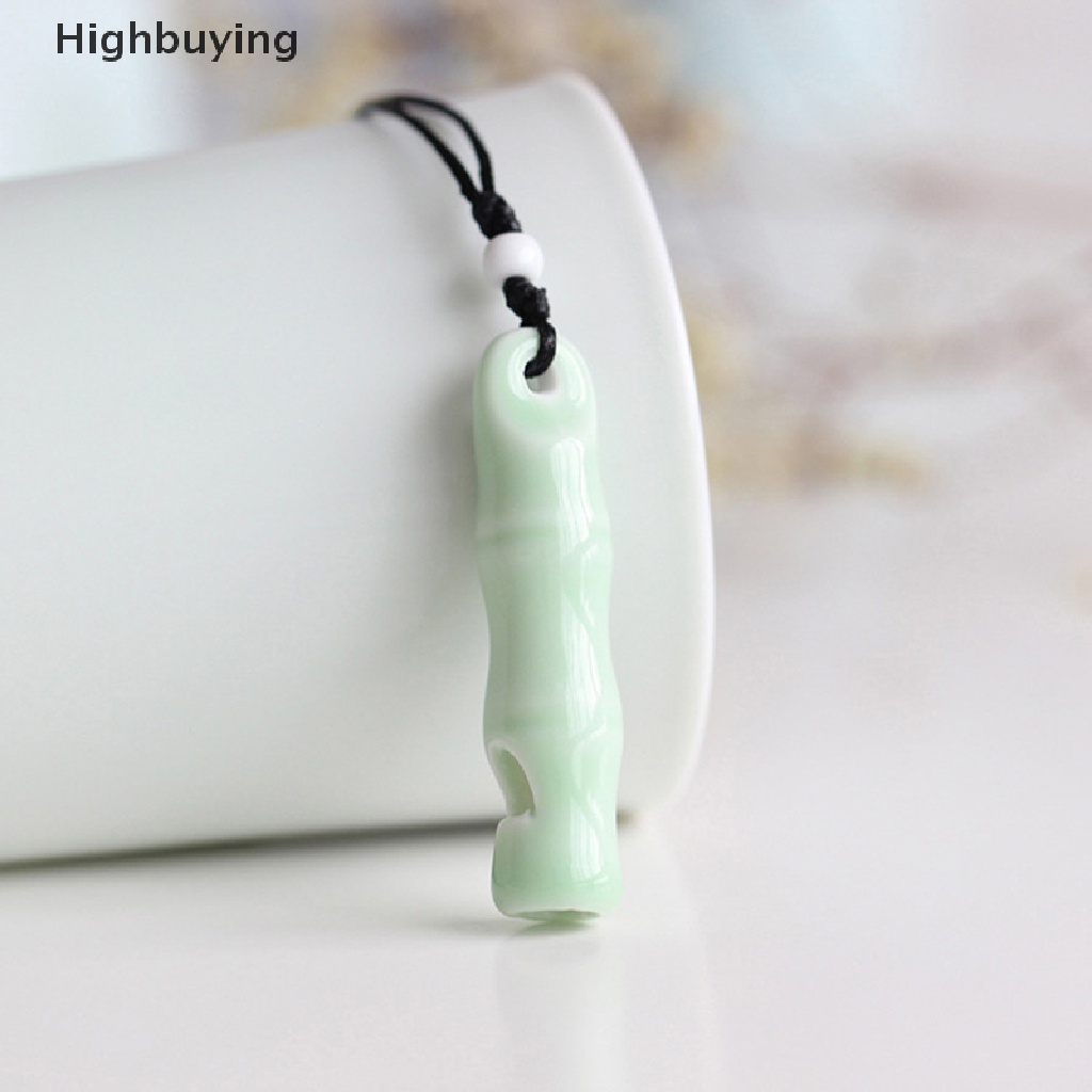 Hbid Desain Bentuk Peluit Kalung Keramik Desain Warna Solid Liontin Kalung Perhiasan Glory