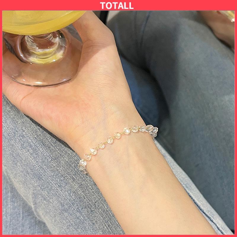 COD Gelang Kristal Fashion Korea Sederhana Wanita Gadis Gelang Perhiasan Aksesoris-Totall