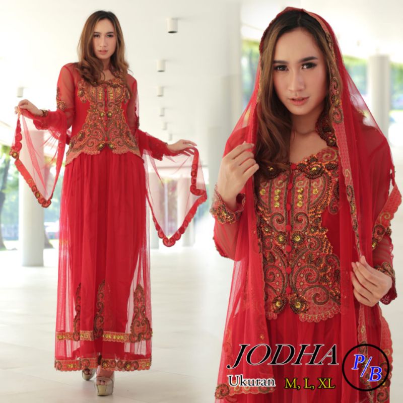 KEBAYA MODERN | GAUN PESTA JODHA | Gamis tille mix bordir payet | Gamis brukat jumbo | Gamis | Gamis wisuda lamaran pernikahan | By Pelaminan Biru