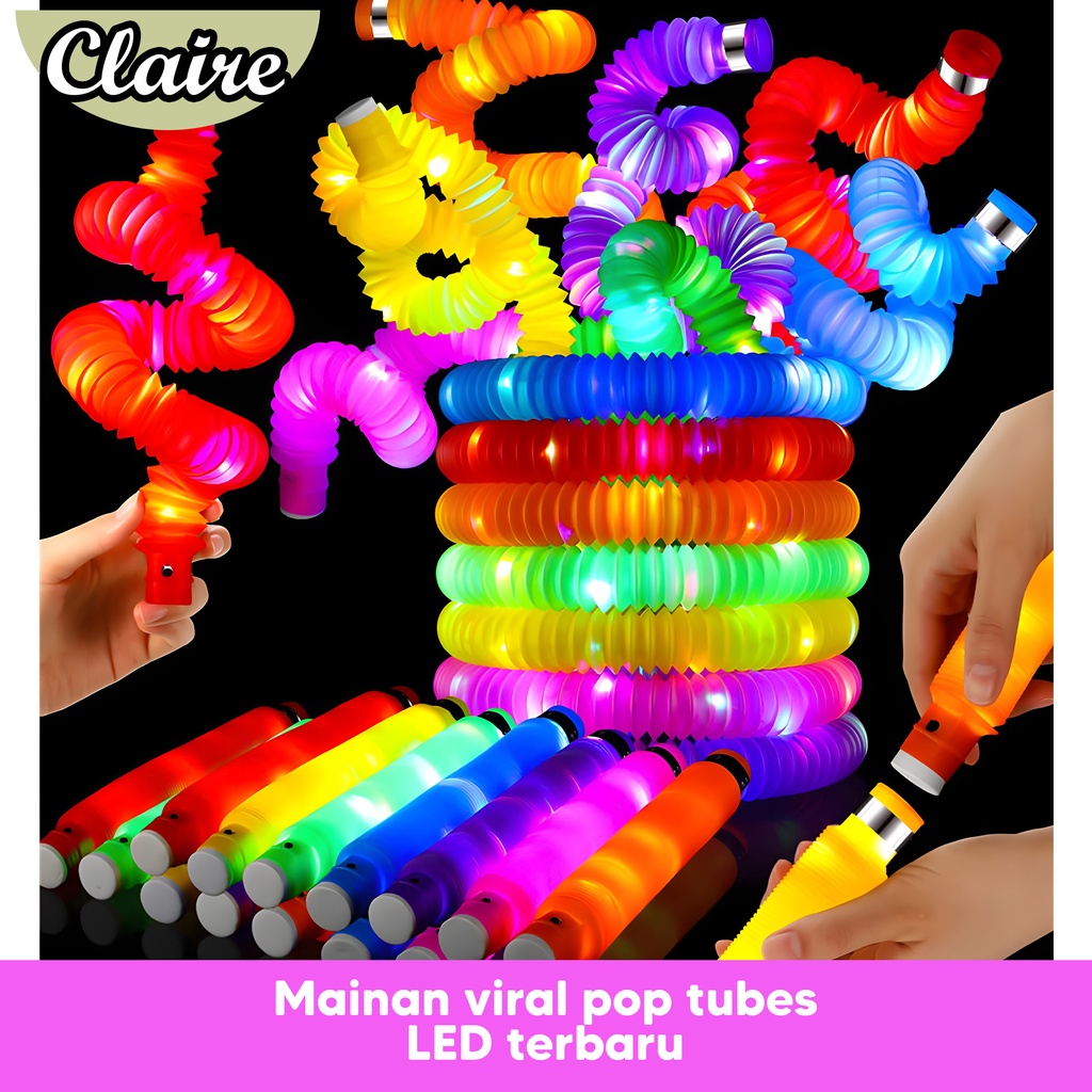 Pop Tubes Light Up LED Mainan Anak / Selang Lampu Mainan Anak