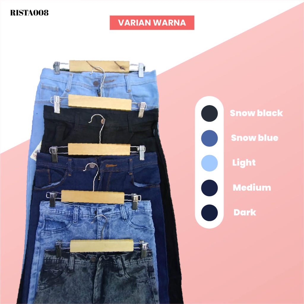 Kulot Jeans Rawis Highwaist Pants Bawahan Cullotes Celana Panjang Wanita Kekinian