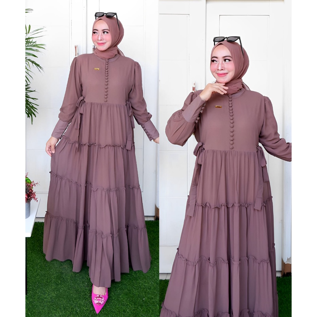 felisa maci ceruty bebydoll /Lovely rempel gamis syari terbaru pakaian wanita