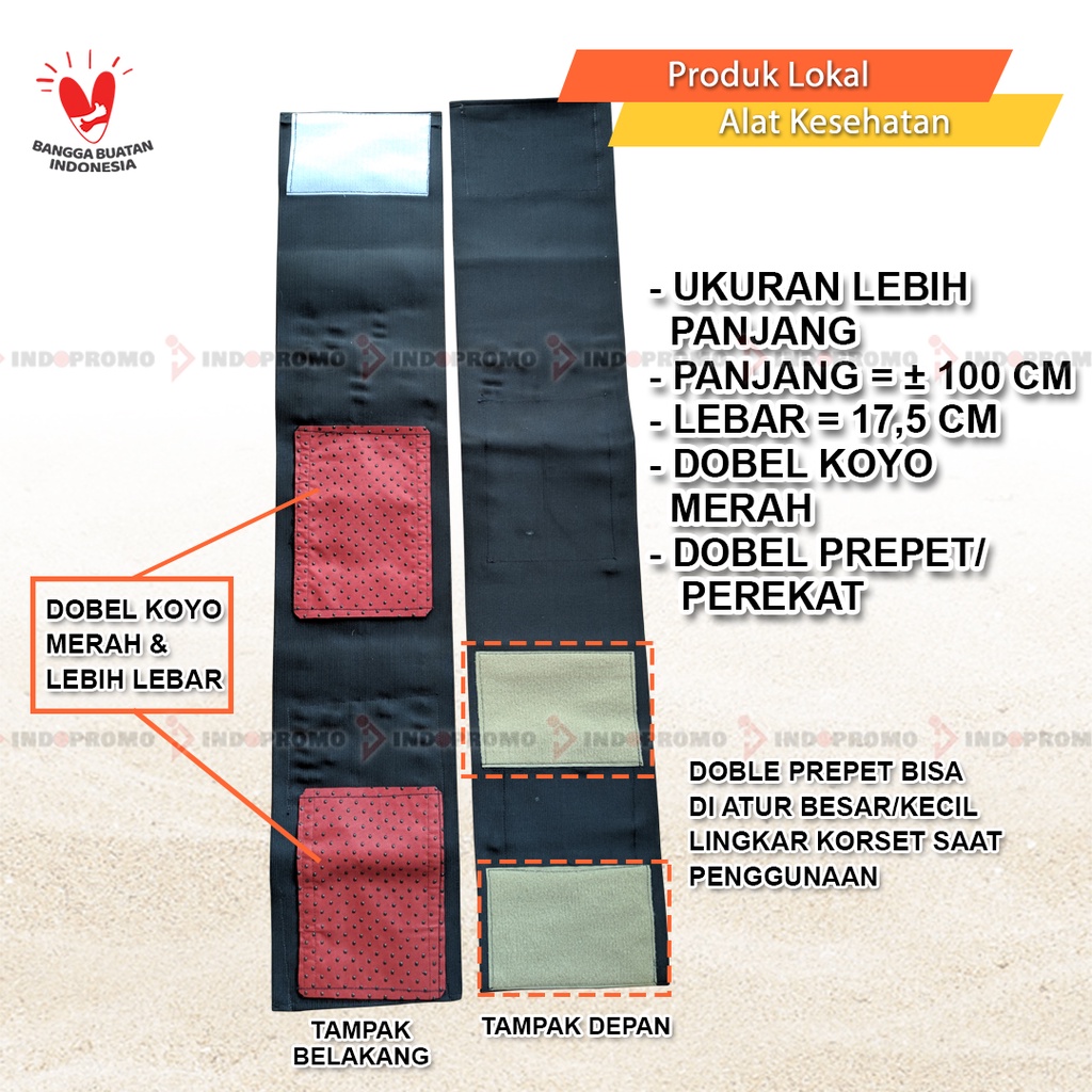 KORSET DOBEL KOYO/ GANG QI Korset Slimming Belt / KORSET PENGHANGAT /STAGEN KORSET TERAPI