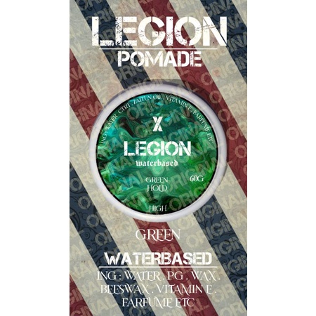 GROSIR POMADE WATERBASED LEGION 60GRAM PAKET MIX 6PCS