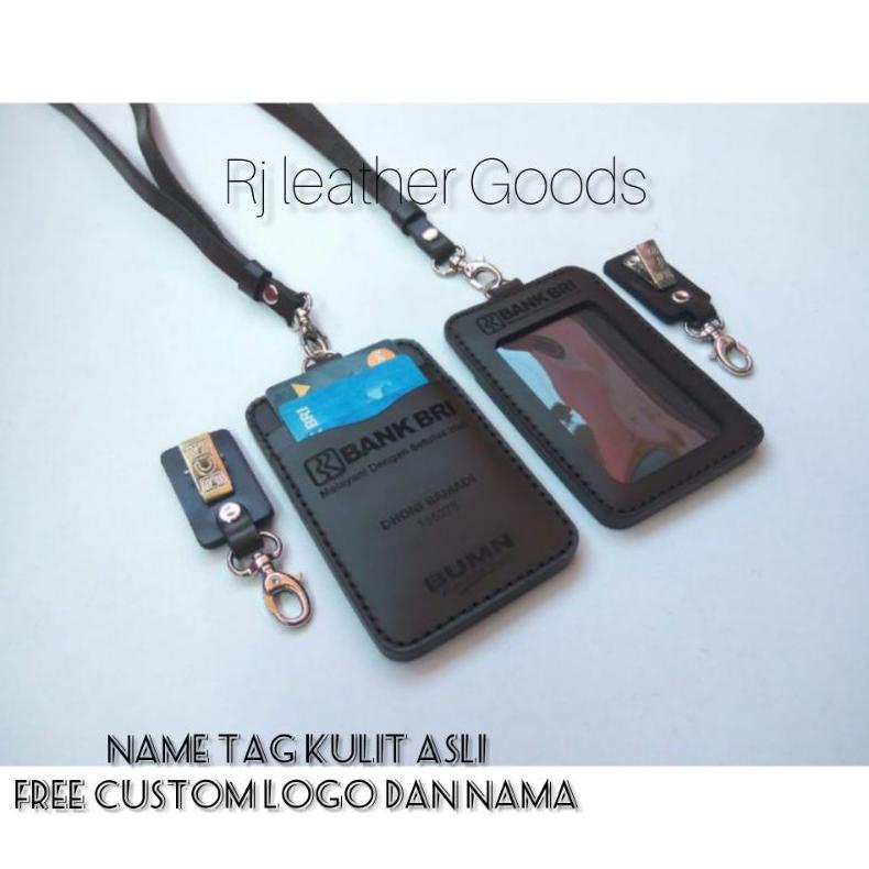 

NAME TAG BANK BRI / ID CARD HOLDER FREE CUSTOM NAME TAG KULIT LOGO BANK BRI TERLARISS...,,,,,