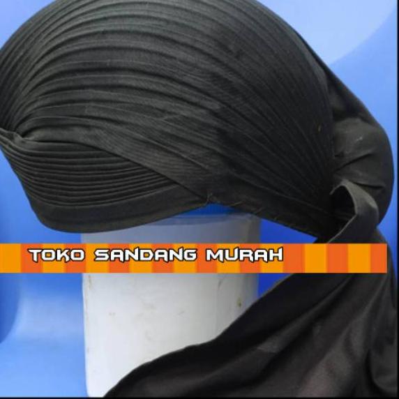 (G-I-Q-♥☞) Blangkon Jogja lipat Sliwir Hitam Polos Halus /Adat Jawa / Pakaian Tradisional / Surjan L