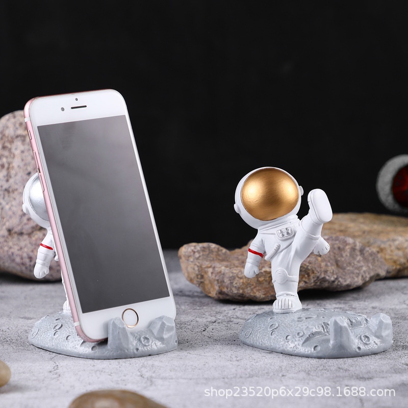 Stand HP Holder Handphone Karakter Astronot Lucu Phone Bracket Holding Cagak Smartphone Penyangga Untuk Nonton